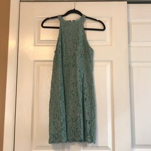Green/blue lace dress